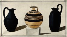 Three Greek jugs, 1760-1769. Creator: Augustin Dahlsteen.