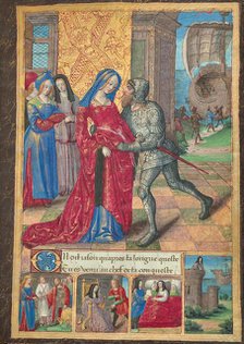 Hypsipyle Bids Farewell to Jason; Ovid, Excerpts from Heroides, about 1493. Creator: Master of the Chronique Scandaleuse.