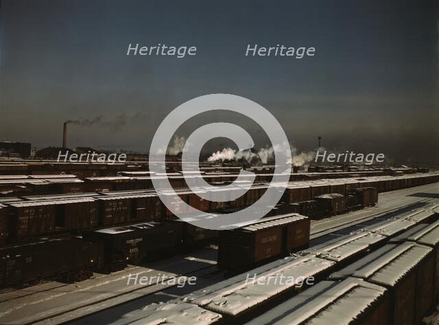 General view of a classification yard at C & NW RR's Proviso (?) yard, Chicago, Ill., 1942. Creator: Jack Delano.