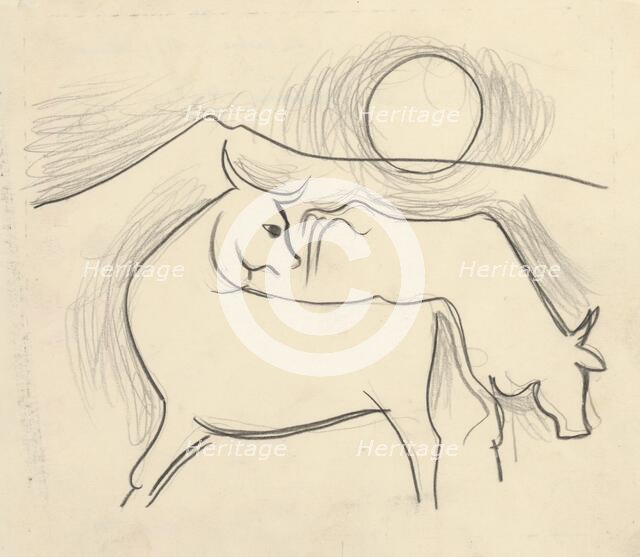 On the pasture, 1936. Creator: Mikulas Galanda.