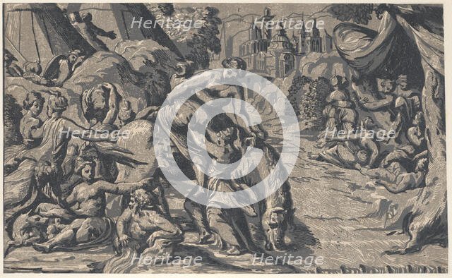 The escape of Cloelia, 1540-50., 1540-50. Creator: Niccolo Vicentino.