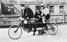1897 Electric racing tandem bicycle. Creator: Unknown.