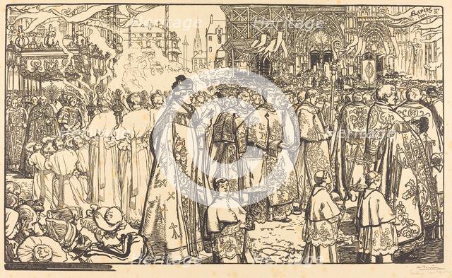 Corpus Christi Procession at Nantes (Procession de la Fete Dieu a Nantes), 1901. Creator: Auguste Lepere.