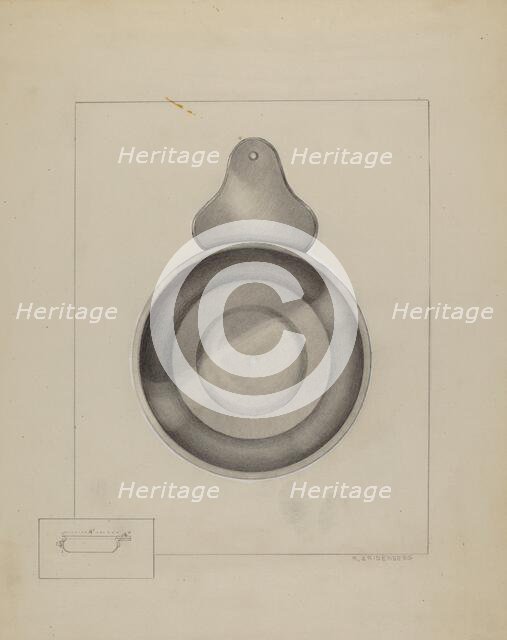 Pewter Porringer, 1935/1942. Creator: A. Zaidenberg.