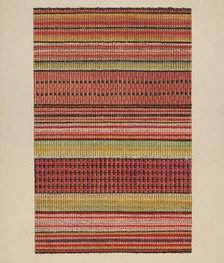 Woven Wool Carpet, c. 1937. Creator: William Bos.