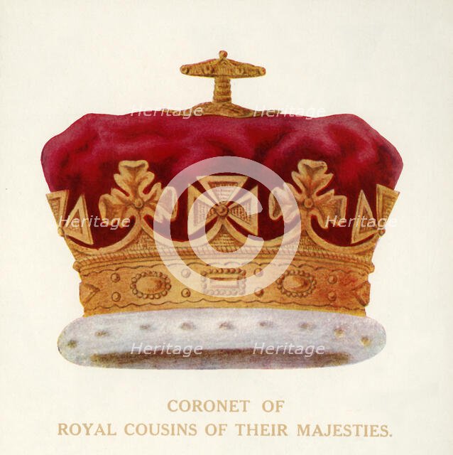 'Coronet of Royal Cousins of Their Majesties', c1911. Creator: Unknown.