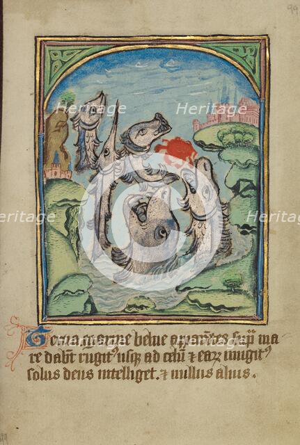 The Third Sign before the Day of Judgment; Illustrated Vita Christi..., about 1480-1490. Creator: Unknown.