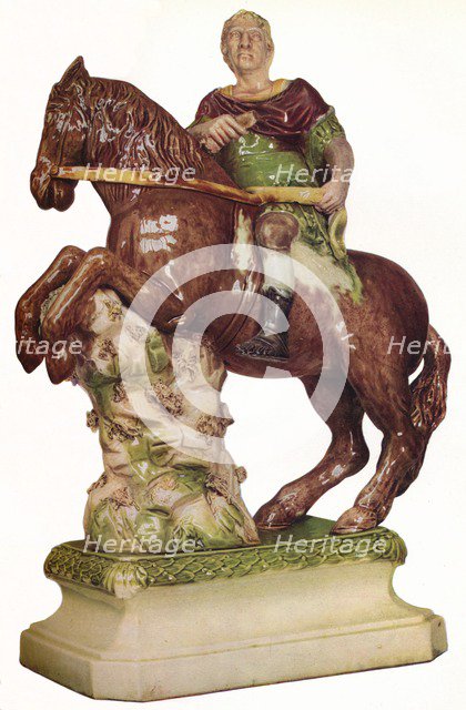 A Ralph Wood equestrian figure of King William III, in the guise of a Roman Emperor, 1785, (1923). Artist: Ralph Wood