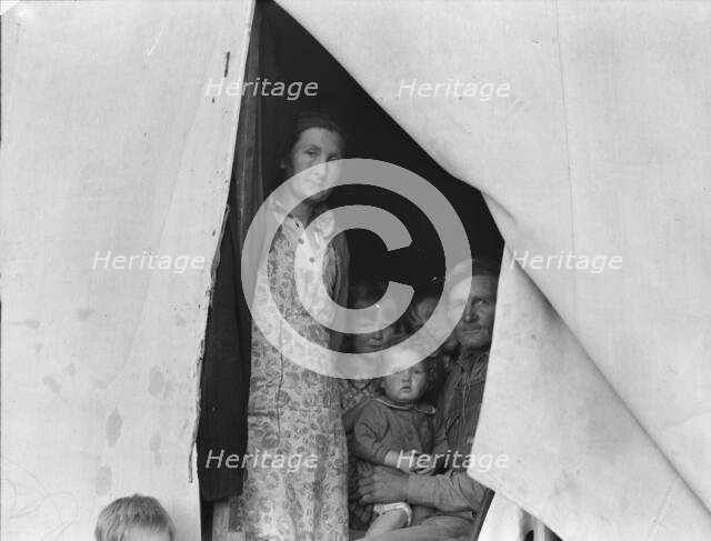 In Farm Security Administration (FSA) migratory labor camp, Brawley, Imperial Valley, 1939. Creator: Dorothea Lange.