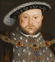 Portrait of King Henry VIII of England. Artist: Holbein, Hans, (Circle of)  