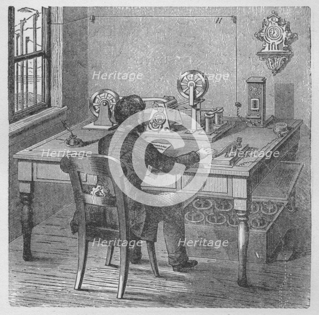 Transmitting a message, 1894. Artist: Unknown.