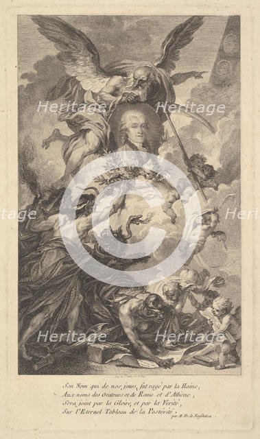 Portrait of Simon-Nicolas-Henri Linguet, 1780. Creator: Augustin de Saint-Aubin.