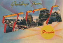 'Greetings from Tampa, Florida', c1940s. Artist: Unknown.