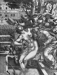 Susanna and the Elders, between c1525 and c1625. Creator: Rene Boyvin.