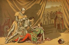 Death of King Peter I of Castile, (1334-1369), 1889.  Creator: Juan Alaminos.