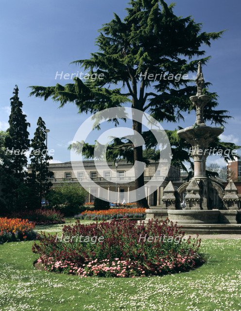 Royal Pump Room and Baths from Jephson Gardens, Leamington Spa, Warwickshire.