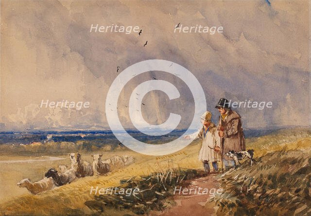 Counting the Sheep, c1810-1859. Creator: David Cox the Elder.
