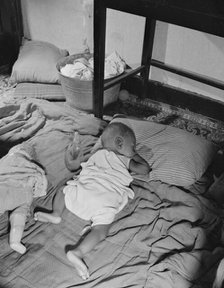 Grandchild of Mrs. Ella Watson, a government charwoman, taking her...nap, Washington, D.C., 1942. Creator: Gordon Parks.