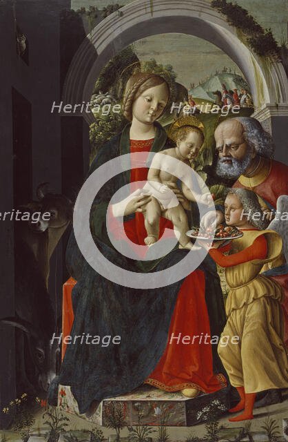 The Holy Family with an Angel, c1485. Creator: Baldassare d'Este.