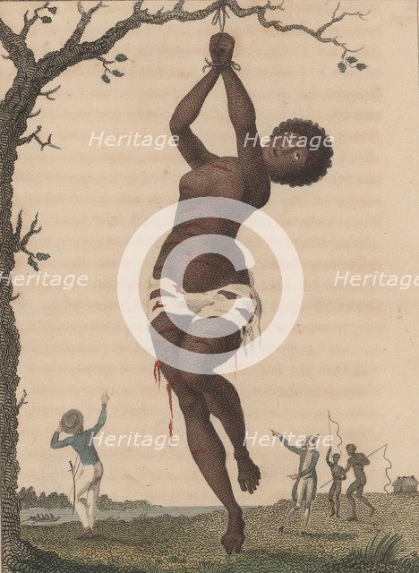 Flagellation of a Female Samboe Slave, 1793. Creator: Blake, William (1757-1827).