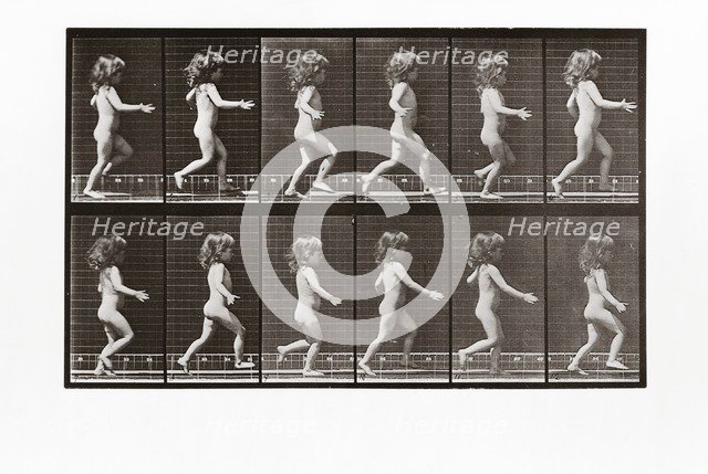 Child running, Plate 469 from Animal Locomotion, 1887 (photograph)