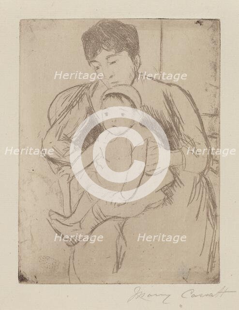 Preparing Bill for an Outing, c. 1889. Creator: Mary Cassatt.