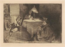 The Music Room, 1859. Creator: James Abbott McNeill Whistler.