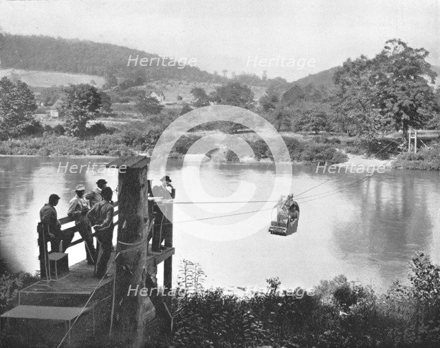 Cable Ferry, near La Colle, Pennsylvania, USA, c1900.  Creator: Unknown.