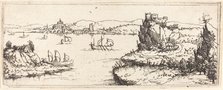 Landscape with Sail Boats, 1546. Creator: Augustin Hirschvogel.