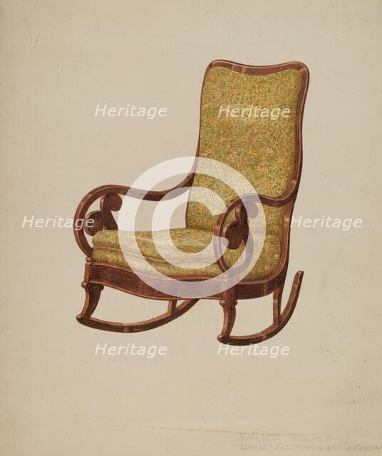 Rocking Chair, 1935/1942. Creator: Edward A Darby.