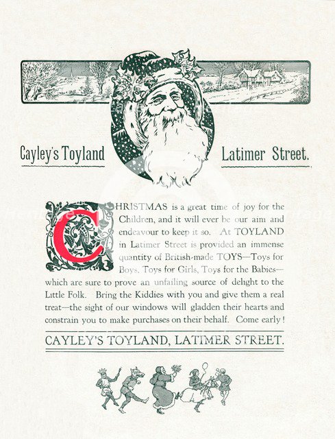'Christmas Advert For Cayley's Toyland', 1917. Artist: Unknown.