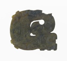 Dragon Plaque, Eastern Zhou dynasty, (c. 770-256 B.C.), c. 7th/6th century B.C.  Creator: Unknown.