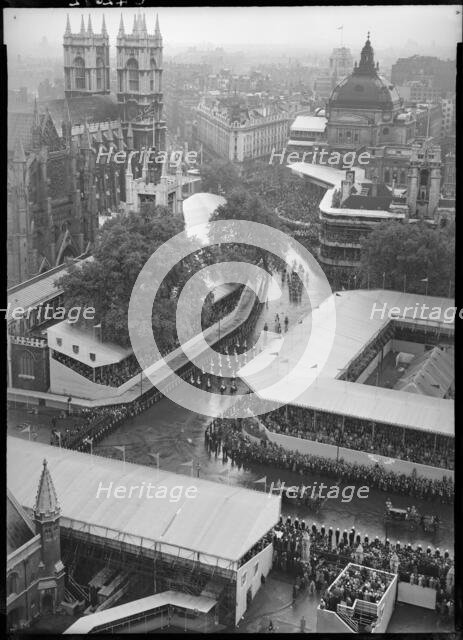 Coronation of Queen Elizabeth II, Parliament Square, City of Westminster, London, 1953. Creator: Ministry of Works.
