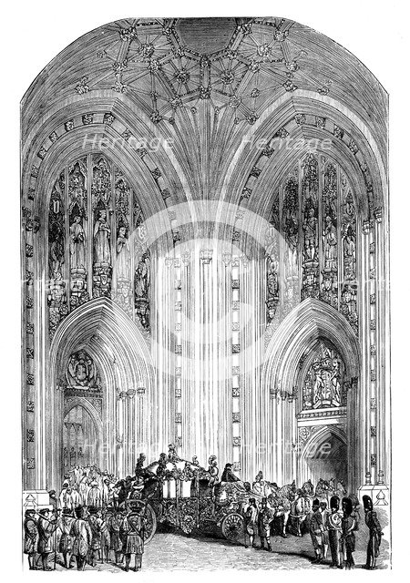 Grand Entrance, Westminster Palace, London, c1888. Artist: Unknown