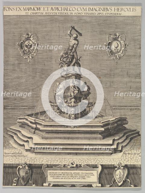 Fountain of Hercules in Augsburg (Copy), 1602. Creator: Unknown.
