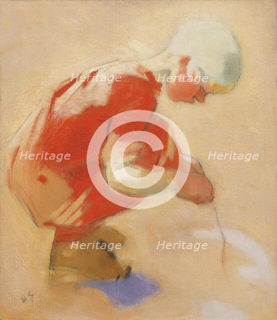 Girl on the Sand, 1912. Creator: Helene Schjerfbeck.