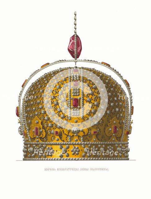 The Imperial Crown of Empress Anna Ioannovna, 1849-1853. Creator: Solntsev, Fyodor Grigoryevich (1801-1892).