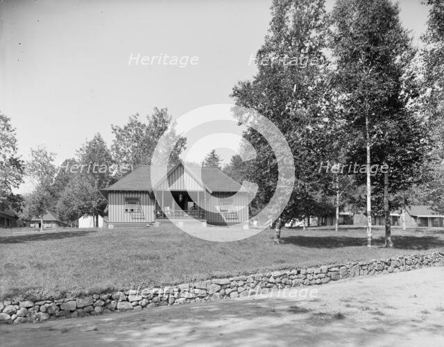 Raquette Lake, cottage at the Antlers (Spruces), Adirondack Mts., N.Y., between 1900 and 1905. Creator: Unknown.