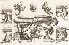 Desseins de Brasiers dont les Ornements peuuent Seruir aux Cuuettes, Tables, et autre..., 1660-1713. Creator: Alexis Loir I.