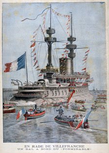 A ball on board the battleship 'Formidable', Villefranche Harbour, France, 1896. Artist: Henri Meyer