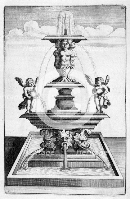 Fountain design, 1664. Artist: Georg Andreas Bockler