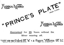 Advertisement for Mappin & Webb's "Prince's Plate", 1895. Creator: Unknown.