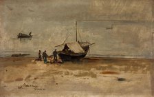 The Beach at Porto d'Anzio, 1880. Creator: Eilif Peterssen.