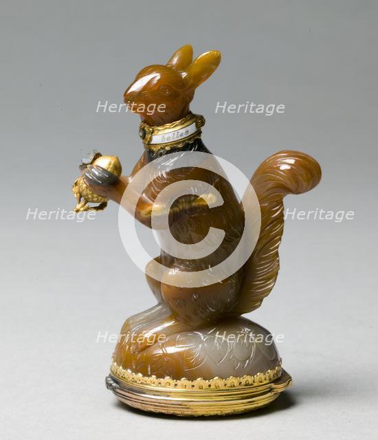 Scent Bottle and Box in the form of a Squirrel , c. 1760. Creator: Unknown.