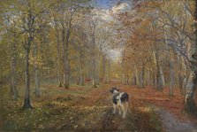 A road in Dyrehaven, autumn, 1889. Creator: Theodor Esbern Philipsen.