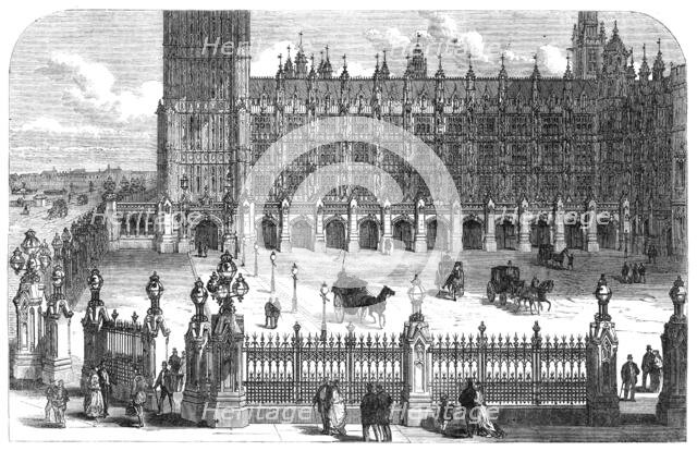 Cloister in front of the Speaker's House, New Palace-Yard, Westminster, 1868. Creator: Unknown.