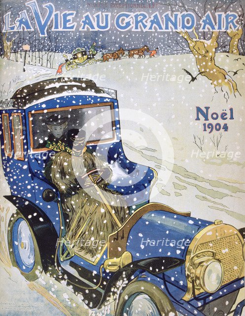 Cover for the Christmas issue of the magazine 'La Vie au Grand Air', 1904. Artist: Unknown