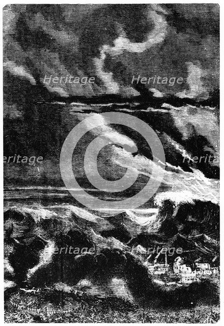 Illustration from De la Terre a la Lune by Jules Verne, 1865. Artist: Unknown