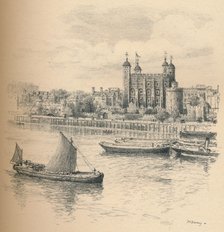 'The Tower of London From Tower Bridge.', 1902. Artist: Thomas Robert Way.