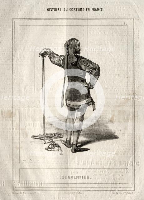 Histoire du Costume en France: Tourmenteur, 1843. Creator: Paul Gavarni (French, 1804-1866).